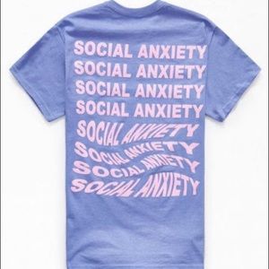 Pacsun Purple Social Anxiety t-shirt